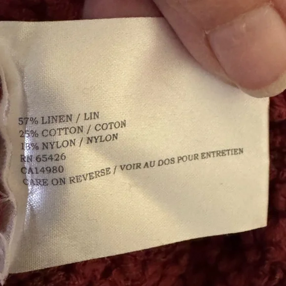 B-97 David Brooks Rust Red Turtle neck Long Sleeve Pullover Sweater Size S - Picture 14 of 15